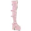DemoniaCult - CAMEL305 Plattform Overknee Stiefel - Rosa Product image